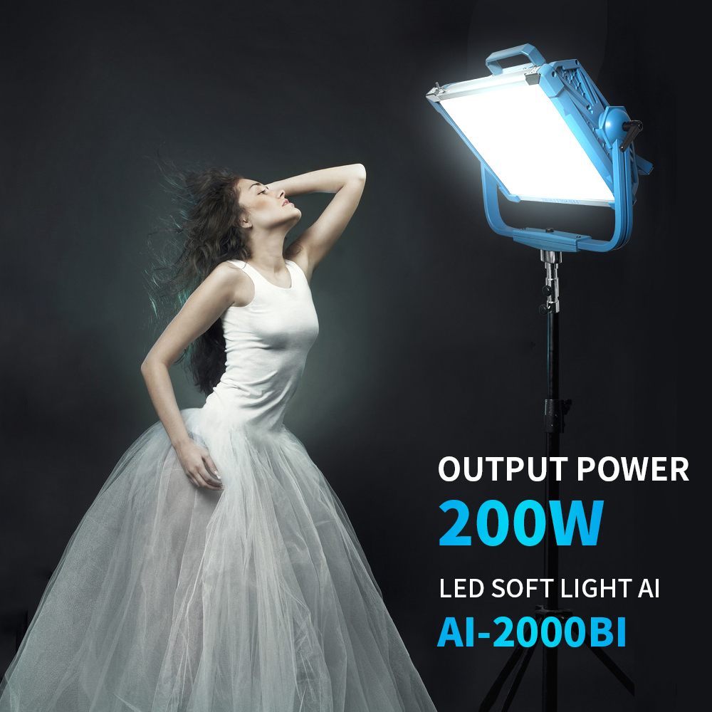 Photography Lighting Ai - Luzes LED com Suporte DMX 200W
