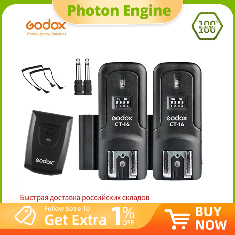 Godox Speedlite Flash - Godox CT-16 Transmissor e Receptor de