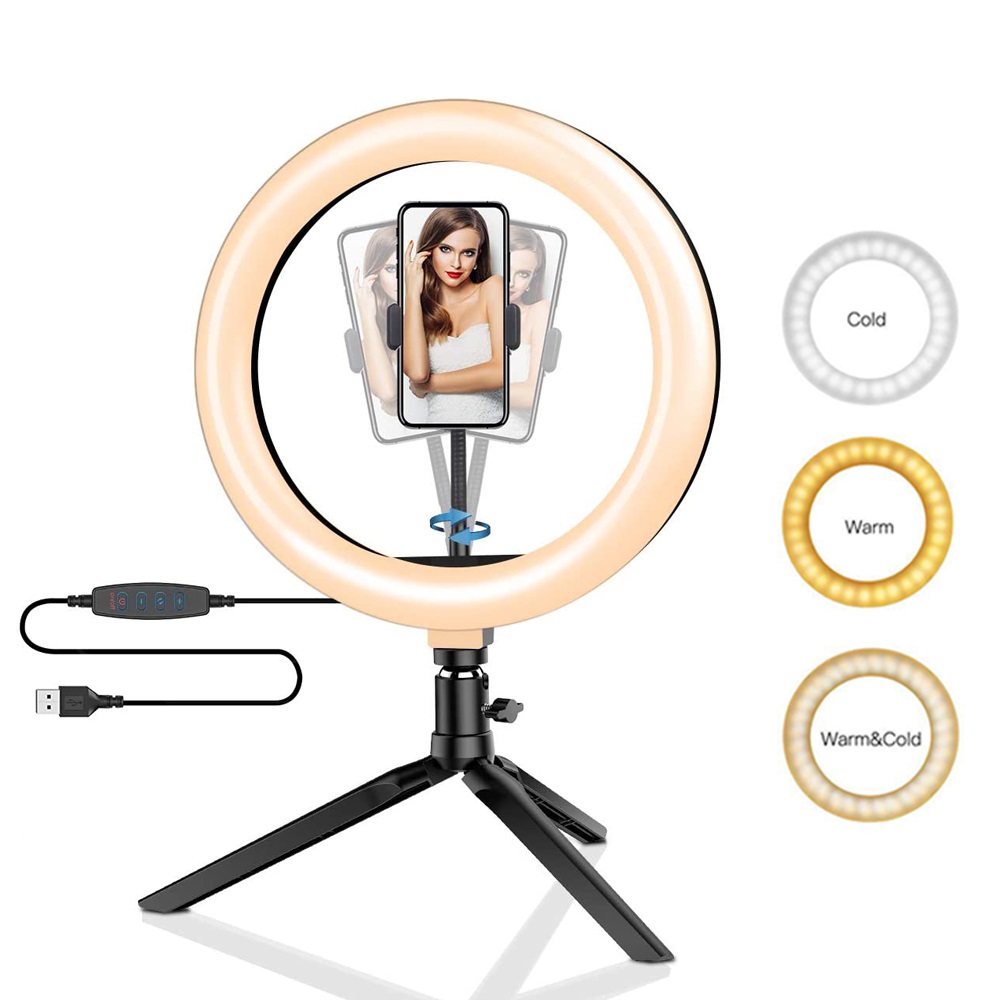 Stand Lighting Photography - 26cm 10 polegada led anel selfie