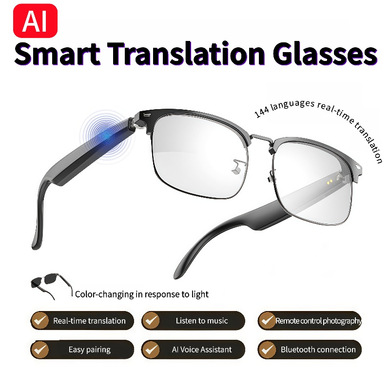 Photography Lighting Ai - Óculos Inteligentes GS13 com Lentes que