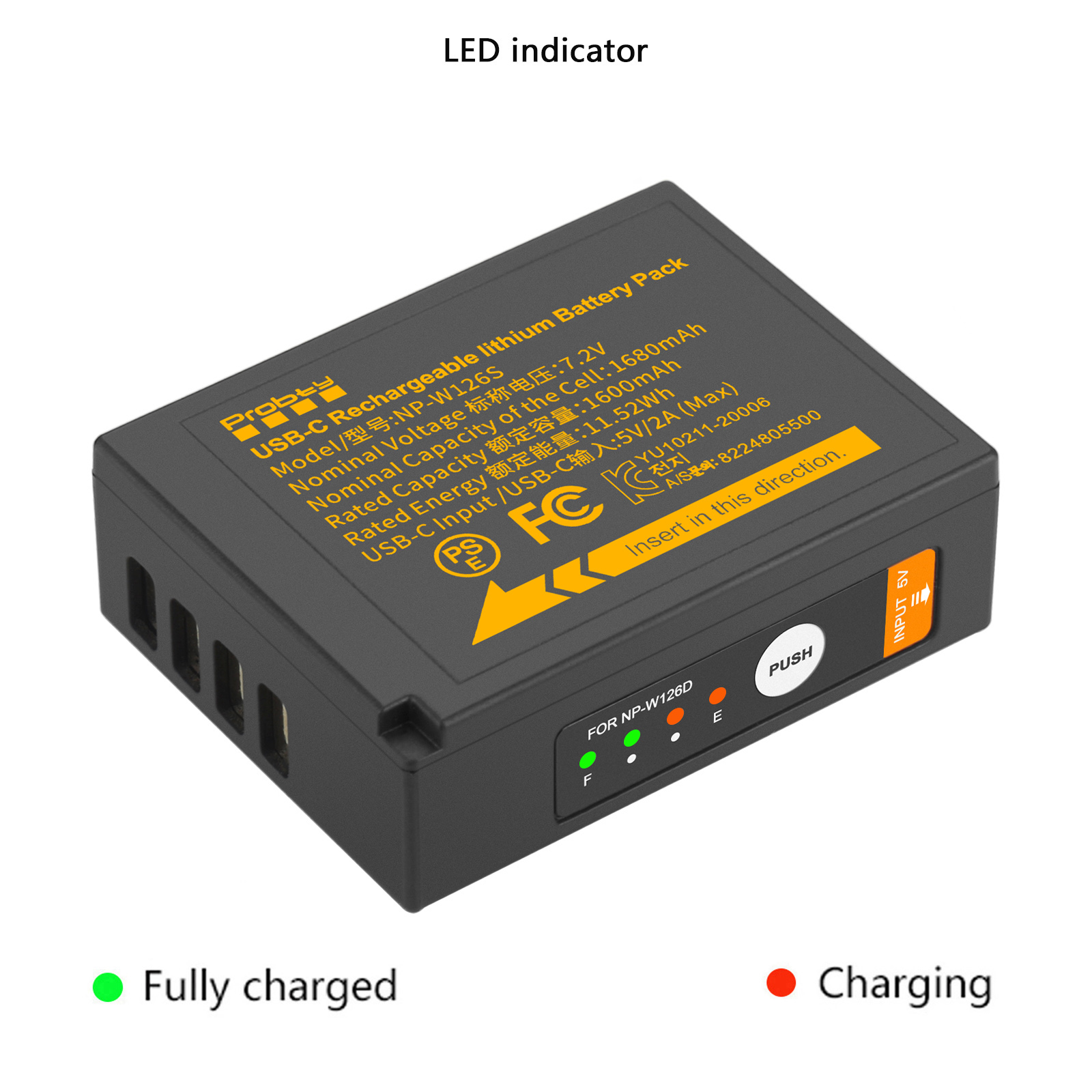 Probty NP-W126S 1680mAh USB-C  - Fujifilm Camera X-T30 Ii avaliação e preço