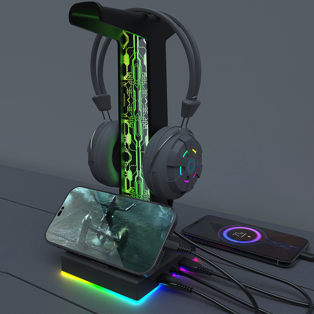 RGB Gaming Headphone Stand, Du - Photography Lighting Game avaliação e preço