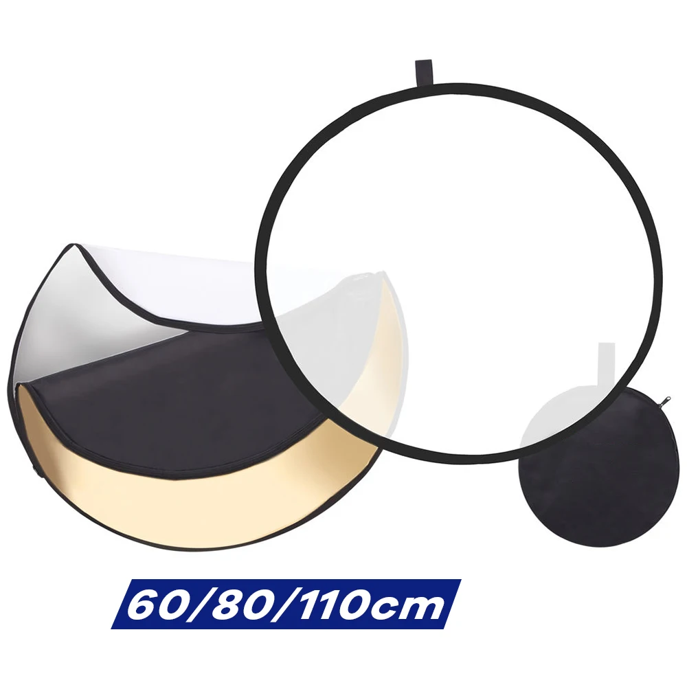 60/80/110cm 5 em 1 disco refle - Photography Lighting Meter avaliação e preço